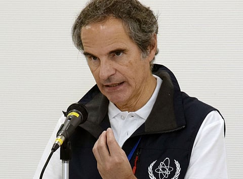 International Atomic Energy Agency Director General Rafael Grossi speaks during a news conference at Fukushima Daiichi nuclear power plant in Okuma, Fukushima pferfecture, Japan Wednesday, June 24, 2026. 
