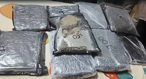 The total seizure amounted to around 18 kg, police said.