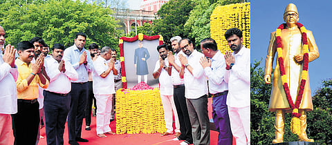 Minister Aadhav Arjuna paid tributes to former PM VP Singh on his birth anniversary 