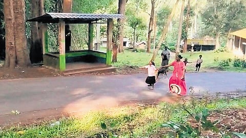 The bus stop set built for the movie Balan: The Boy at Kunduvadi in Wayanad