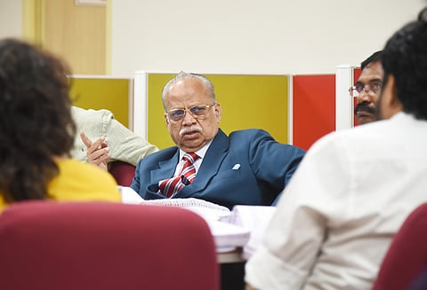 Justice K.N. Basha-led Tamil Nadu Honour Killings Commission heard victim testimonies at CMDA, Egmore, with members V. Palanikumar, S. Ramanathan, A. Vincent Raj and Kowsalya.