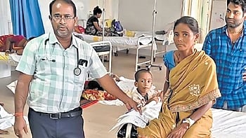 Manima at the district headquarters hospital in Malkangiri 