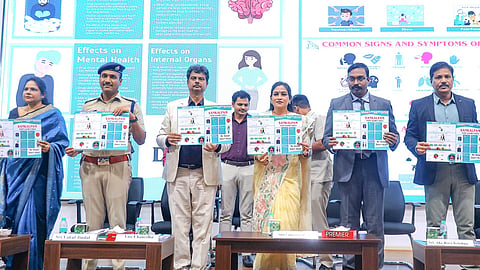 Home Minister V Anitha takes part in an awareness programme organised by EAGLE at VIT-AP University on Drug Abuse and Youth Empowerment.