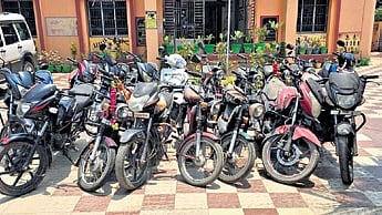 The bikes seized from his possession.