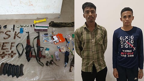 The arrested cadres were identified as self-styled Second Lieutenant Siyor Asom alias Humenjyoti Baruah (27) and self-styled Second Lieutenant Manoj Asom alias Papu Moran (30).