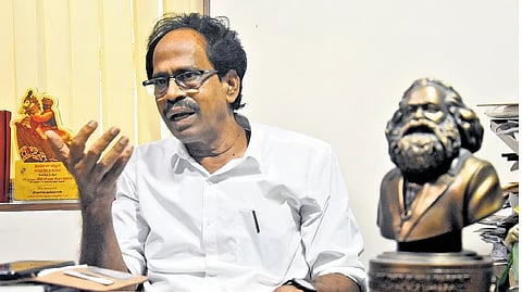 CPI state secretary M Veerapandian.