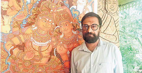 Ajith Anamika with his murals