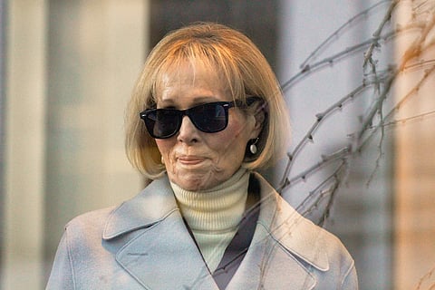 E. Jean Carroll arrives at Manhattan federal court, Jan. 17, 2024, in New York. 