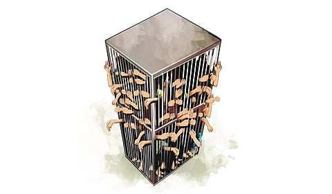 Space constraints force prisoners in Kerala to sleep in shifts.