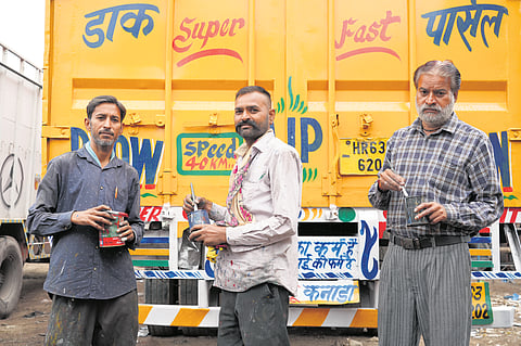(From left) Raju Kumar, Harish Kumar, and Kamal Kumar