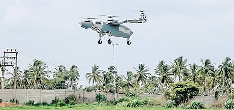Sylla during a test flight 