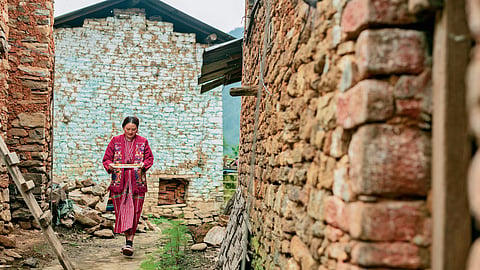 A Monpa woman at Damu’s Hertitage Dine 