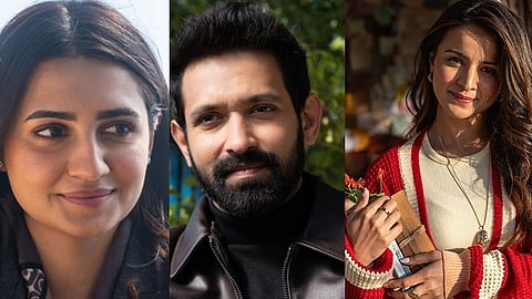 (from left) Vedika Pinto, Vikrant Massey and Mahima Makwana in Musafir Cafe