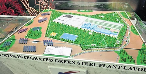 Layout of the integrated green steel plant at Sunnapurallapalle 