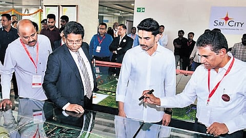 HRD and IT Minister Nara Lokesh takes part in the inauguration of Sri City International University 