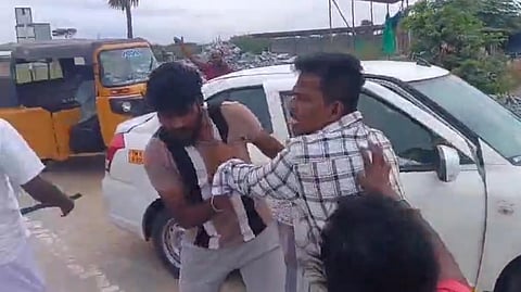 Screengrab from a video purportedly showing the assault, which later circulated widely online.