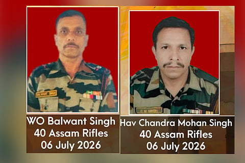 The slain personnel as Warrant Officer Balwant Singh and Havildar Chandra Mohan Singh.