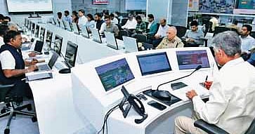 CM Nara Chandrababu Naidu holds a review meeting with officials on the functioning
of RTGS centres at the AP Secretariat on Monday.