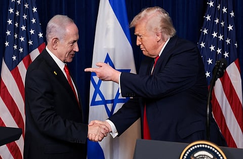 The share of Republicans overall who say the US is "too supportive" of Israel has not changed meaningfully since 2024, but the share who say the US is "not supportive enough" has shrunk from 39% to 15%. (In pic: Israel Prime Minister Benjamin Netanyahu and US President Donald Trump)