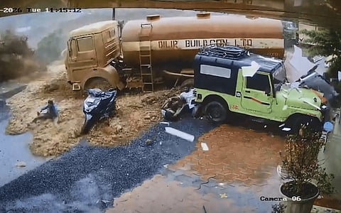 Rescue operation underway after a landslide at Kalladi, near Meppadi tunnel project in Wayanad, Kerala, Tuesday, July 7, 2026.