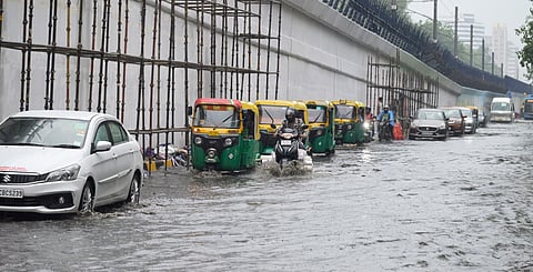 Heavy rainfall and thunderstorms swept across New Delhi on Tuesday, 07.07.2026. bringing a much-needed break from the sweltering heat and sticky humidity. 