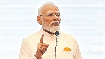 PM Narendra Modi addressing the Indonesian Parliament.