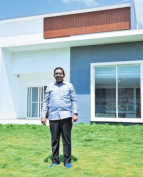 MA&UD Minister P Narayana at the minister’s bungalow in Amaravati 
on Wednesday I Express