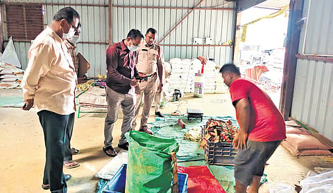 Kadapa police along with various enforcement wings, conduct a joint inspection at Kallapi powder manufacturing units in Proddatur 