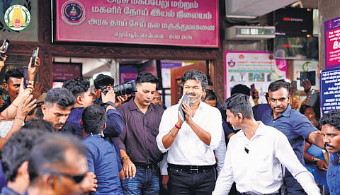 CM Vijay at Government Hospital for Women & Children, Egmore, recently 