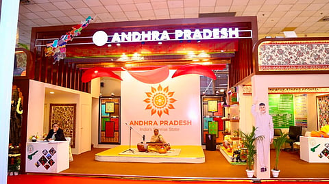 The Department of Handlooms and Textiles has established an expanded Andhra Pradesh Pavilion at Hall No. 9, at Bharat Mandapam, New Delhi, where Bharat Tex 2026 will be held from July 14 to 17. 