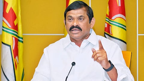 MLC Bhumireddy Rama Gopal Reddy addressing the media on Thursday. 