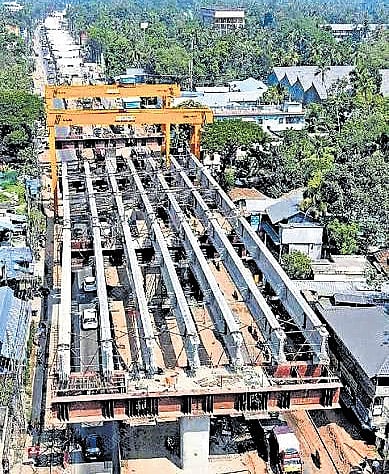 Aroor-Thurvaoor elevated highway 
work in progress |  FILE PIC 