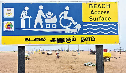 The 263-metre-long wooden ramp, built at a cost of Rs 1.14 crore on the Marina Beach, has been removed by the corporation