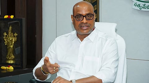 Minister for Agriculture and Fisheries Kinjarapu Atchannaidu.