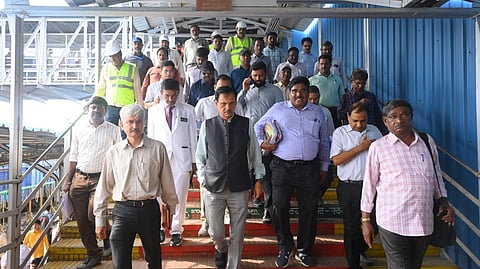 In view of the forthcoming Godavari Pushkaram, General Manager, South Coast Railway, Sandeep Mathur, conducted a comprehensive inspection of key railway stations and major pilgrim ghats to review passenger amenities, safety measures, and operational preparedness for the anticipated rush in pilgrim traffic. 