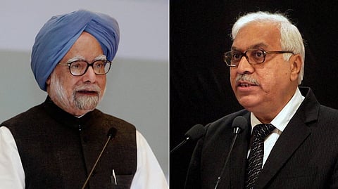 (L-R) Former Prime Minister Manmohan Singh and former Chief Election Commissioner SY Quraishi.