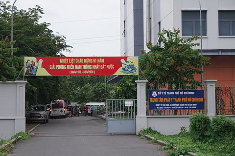 Exterior of Ho Chi Minh City Department of Health's Forensic Center, where remains of Indian tourists who died after a speedboat capsized are kept, in in Ho Chi Minh, Vietnam, Sunday, July 12, 2026