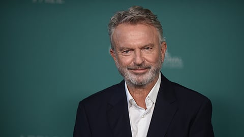 Sam Neill arrives at the premiere of "Apples Never Fall" on March 12, 2024, in Los Angeles