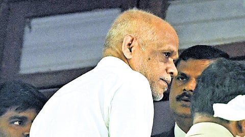 Chenthamara being brought to the sessions court on Monday in Palakkad