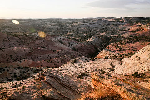 FILE - The Grand Staircase-Escalante National Monument in Utah is seen on July 9, 2017.