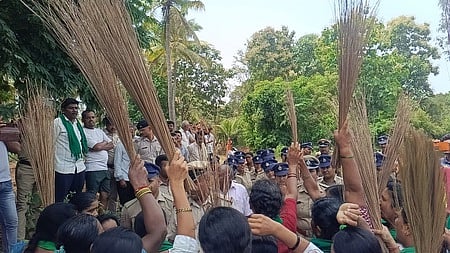 FIRs registered against multiple Bidadi farmers for attacking revenue officials following their protest on Monday