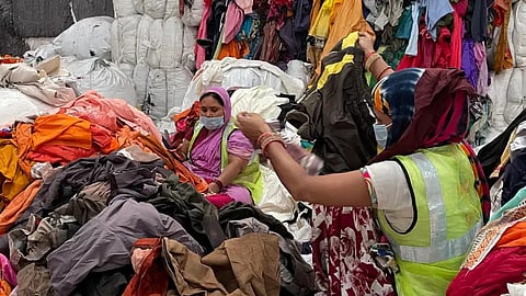 The collected clothes would be sorted into different categories.