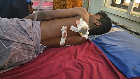 The incident occurred on Wednesday morning at the school premises in the presence of other students and teachers. 