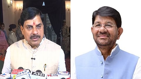 MP cabinet reshuffle: CM Mohan Yadav withdraws animal husbandry portfolio from Minister Lakhan Patel (R).