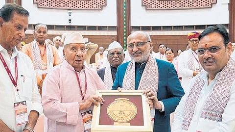 Vice President C P Radhakrishnan during the valedictory session on Wednesday
