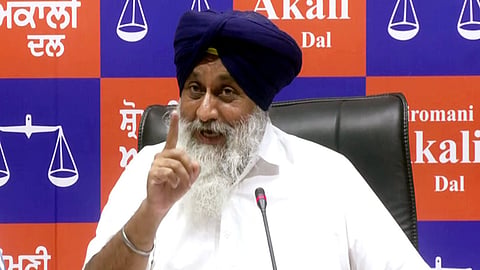 Former Punjab Deputy Chief Minister and Shiromani Akali Dal president Sukhbir Singh Badal.