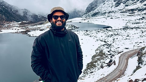 Aravind Santhosh, 27-year-old solo traveller from Pathanamthitta.