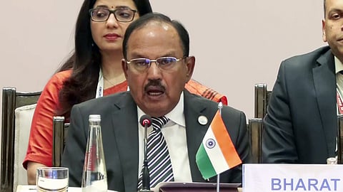 National Security Advisor (NSA) Ajit Doval speaks at the BIMSTEC (Bay of Bengal Initiative for Multi-Sectoral Technical and Economic Cooperation) security summit in New Delhi on Thursday, July 16, 2026.