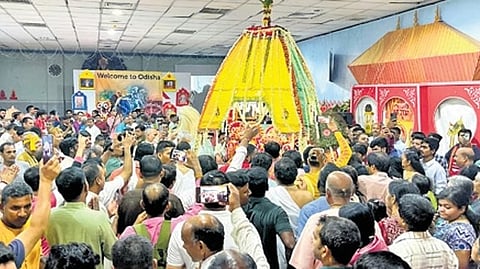 Rath Yatra is being celebrated with pomp and gaiety in Bahrain on Friday 