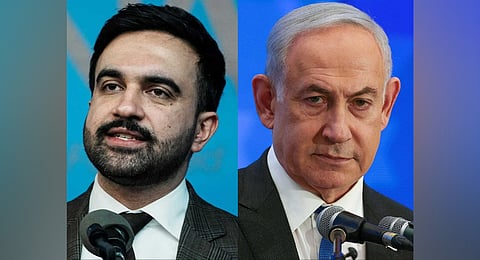 New York City Mayor Zohran Mamdani (L) and Israeli Prime Minister Benjamin Netanyahu.